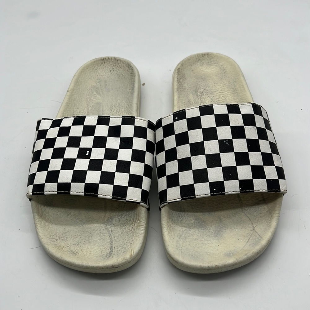 Vans's Checkerboard La Costa Slide-On Sandals Womans sz 9